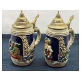 DEN… Vintage German beer steins, set of two, see pictures for details.