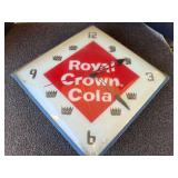 Metal framed Royal Crown cola clock, see pictures for details.