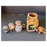 Collectible gaming figurines and mug, see pictures for details.