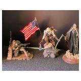 Gaming characters action figurines, set of three, see pictures for details.