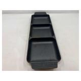 KIT… Three compartment cast-iron pan, see pictures for details.