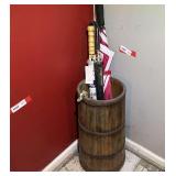 DEN… Vintage tapered barrel, with three umbrellas, no top no bottom, see pictures for details.