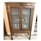LR… Antique/vintage sharecroppers cabinet/pie safe, with content, see pictures for details.