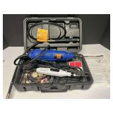 Rotary tool kit with accessories, comes with carrying case, powers up, see pictures for details.