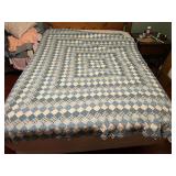 LR…Vintage custom quilt, seller states this piece was made by his grandmother, see pictures for details.