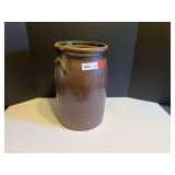 LR… Primitive stoneware crock/churn, see pictures for details.