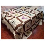 BR4… Vintage custom quilt, seller states a lot of these quilts were made by his grandmother, see pictures for details.