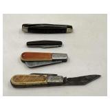 DEN… Vintage pocket knives, five pieces, tub is not included, see pictures for details.