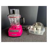 KitchenAid food processor with accessories, tub is not included, powers up, see pictures for details.