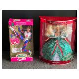 Happy Holidays Barbie, special edition, also includes Olympic Gymnast Barbie, commemorating the 1996 Olympic games in Atlanta, both come in original boxes, see picture for details. ￼