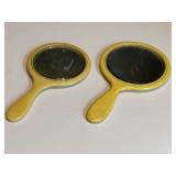 LR… Vintage ladies hand mirrors, two pieces, see pictures for details.