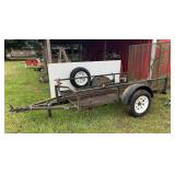 5 x 8 utility trailer with 2inch hitch. Has been set up for transporting Motorcycle. Can be used for multipurpose. Trailer is being sold with L. W. Benton receipt only. Buyer responsible for getting y
