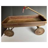 Vintage metal wagon, see pictures for details.