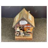 Harley Davidson “Biker Shack” birdhouse decor, see pictures for details.