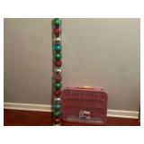 BR3… Tube of Christmas ornaments, also includes a Sterilite ornament storage box, pictures for details. ￼