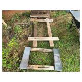 Set of four rolling dollies. Some appear to be homemade