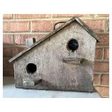 Primitive wooden birdhouse, see pictures or details.
