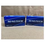 2 BOXES MAGTECH 9MM FMJ - 100 RDS TOTAL
