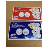 2004 UNCIRCULATED COIN SETS DENVER & PHILADELPHIA MINTS
