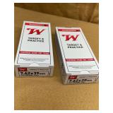 2 BOXES WINCHESTER TARGET 7,62x39 FMJ - 40 RDS TOTAL