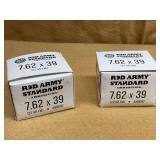 2 BOXES RED ARMY 7.62x39 FMJ - 40 RDS TOTAL