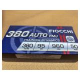 FIOCCHI 380 FMJ TRAINING - 50 RDS