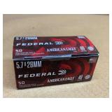 FEDERAL AMERICAN EAGLE 5.7x28MM FMJ - 50 RDS