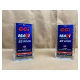 2 BOXES CCI MAXI-MAG 22 WMR TARGET - 100 RDS TOTAL