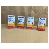 4 BOXES AGUILA 22 LR SUPER EXTRA CPRN - 200 RDS TOTAL