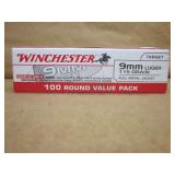 WINCHESTER TARGET 9 MM FMJ - 100 RDS