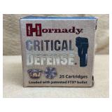 HORNADY CRITICAL DEFENSE 38 SPECIAL FTX - 25 RDS