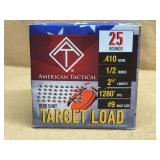 AMERICAN TACTICAL TARGET LOAD 410 - 2 1/2" #9 - 25 RDS