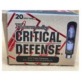HORNADY CRITICAL DEFENSE 410 TRIPLE THREAT - 2 1/2" - 20 RDS