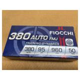 FIOCCHI 380 FMJ TRAINING - 50 RDS