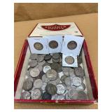 BOX OF ASSORTED COINS