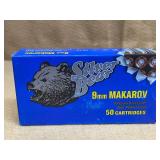 SILVER BEAR 9MM MAKAROV FMJ - 50 RDS