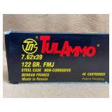 TULAMMO 7,62x39 FMJ STEEL CASE - 40 RDS