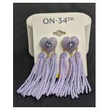 Designer Heart Tassel Earrings