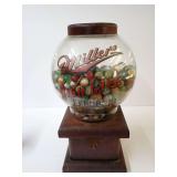 Miller High Life Beer Gumball Machine with Vintage Marbles