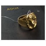 Designer Gold Tone Statement Ring