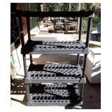 Four Tier Plastic Shelving Unit