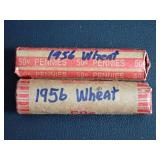 (2) ROLLS OF 1956 WHEAT PENNIES