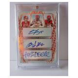 Leaf Trinity 2024 Carson Beck, Roderick Robinson II, Dillon Bell Autograph Trading Card