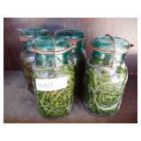 Group of Four Vintage Ball Jars Filled & Contents