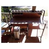 Workbench with Storage and Stainless Steel Trash Can