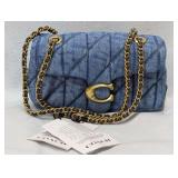 NEW AUTHENTIC High End Designer Tabby 20 Quilted Denim Shoulder Handbag