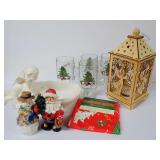 Assorted Holiday Decor & Glassware
