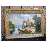 Framed Reverse Painted Wall Art