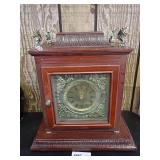 Thomas Pacconi Classics Tabletop Clock with Eagle Figurines