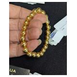 18k Gold Over Sterling Silver Designer Ball Bead Bracelet